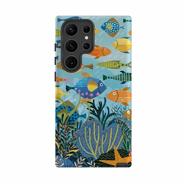 Color Pattern Samsung Tough  Case - Beneath The Waves II By Ali Brookes