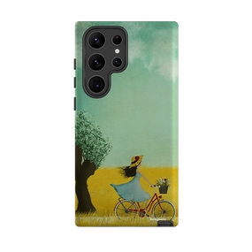 Compact Frame Refined Protection Samsung Tough Case - Bike Ride By Maja Lindberg