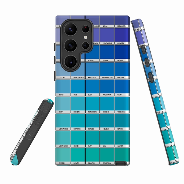 Samsung Tough Case - Blue Chromology By Kitty Joseph Precision Cutouts Flexible Material