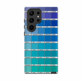 soft look Minimal Texture Samsung Tough Case - Blue Chromology By Kitty Joseph