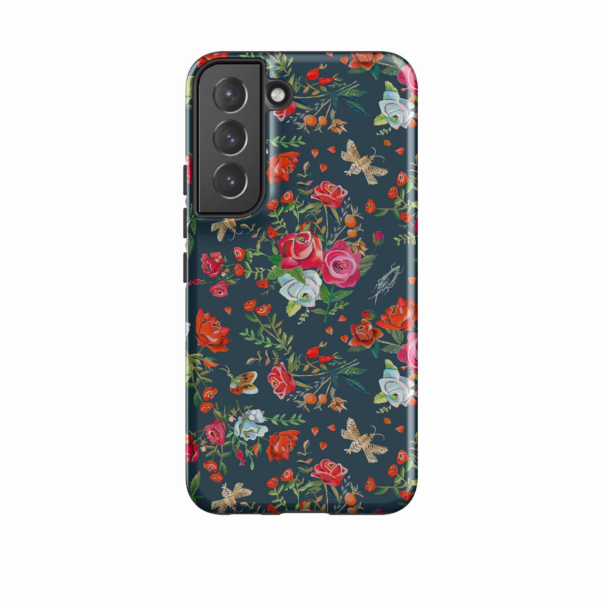 Easy Grip Samsung Tough Case - Blue Roses By Caroline Bonne Muller