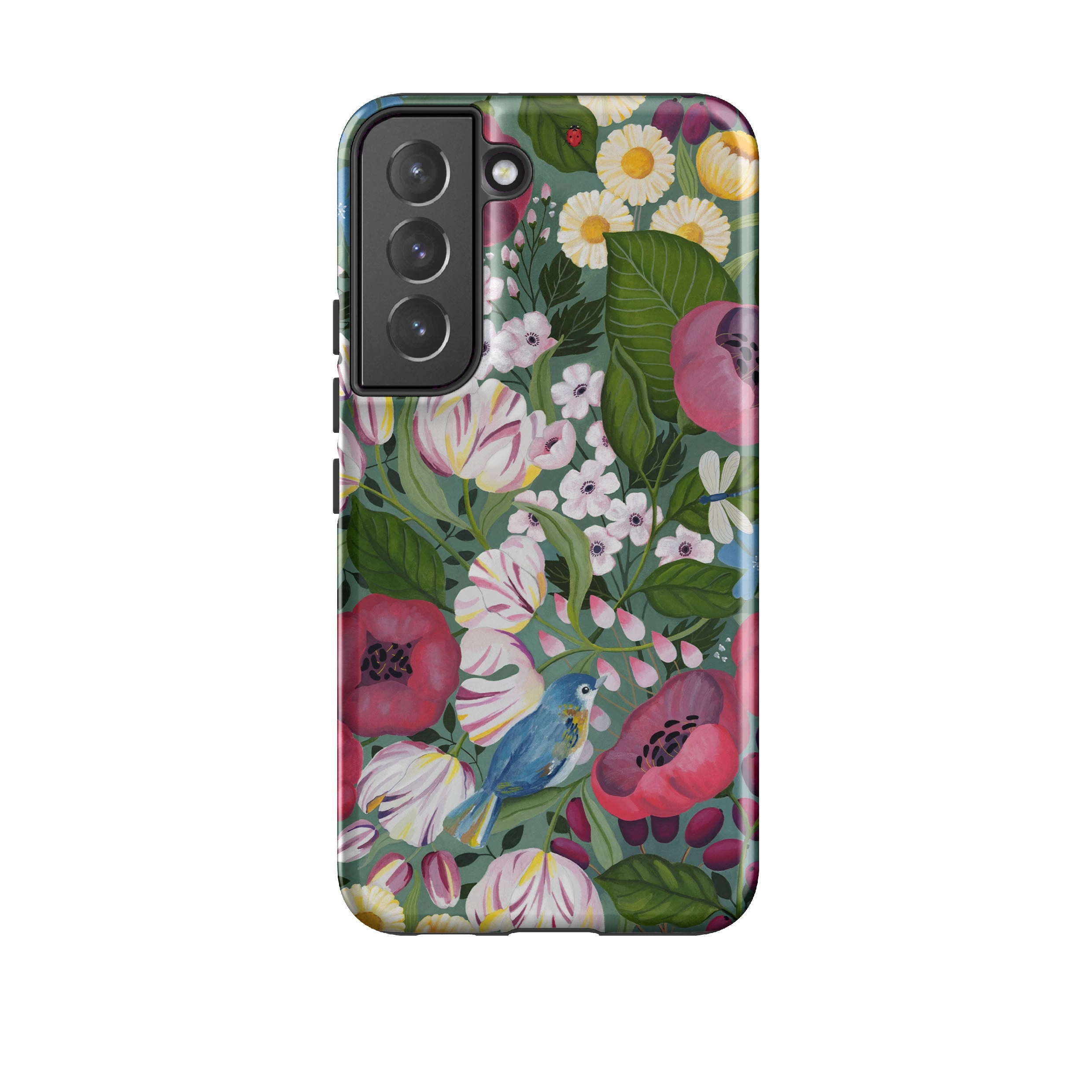 Stylish frame Slim Profile Samsung Tough Case - Bluebird Flowers By Bex Parkin