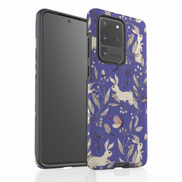 Samsung Tough Case - Bunnies Periwinkle By Katherine Quinn Premium Feel Layer