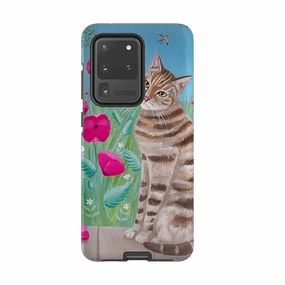 Samsung Tough Case - Cat Floral By Mary Stubberfield Durable Material