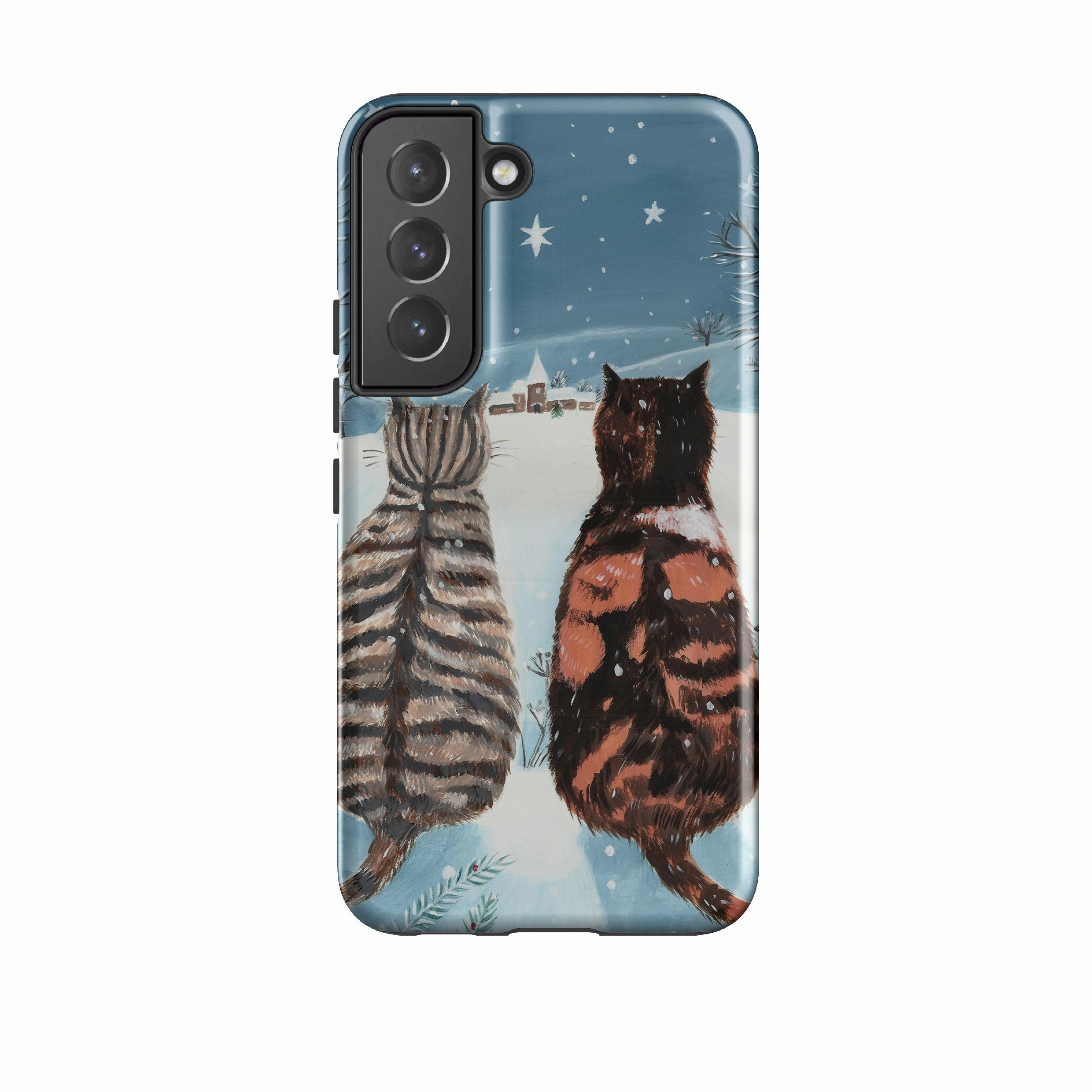 Flexible Build Form Samsung Tough Case - Cat Xmas By Mary Stubberfield