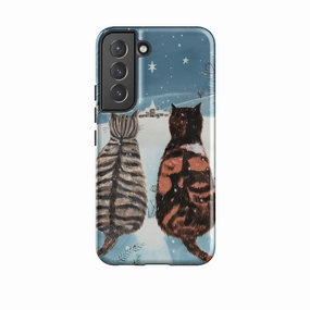 Samsung Tough Case - Cat Xmas By Mary Stubberfield Comfort Padding