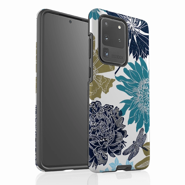 Samsung Tough Case - Cottage Garden Dragonfly By Kate Heiss Soft Edge Texture Minimal Shield Texture