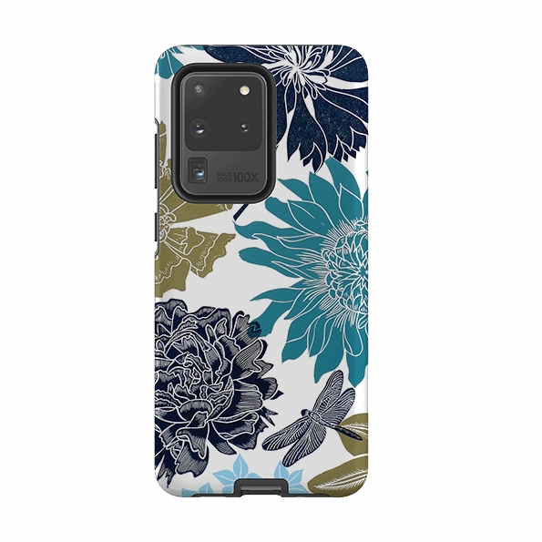 Stylish Detail Travel Accessory Samsung Tough Case - Cottage Garden Dragonfly By Kate Heiss