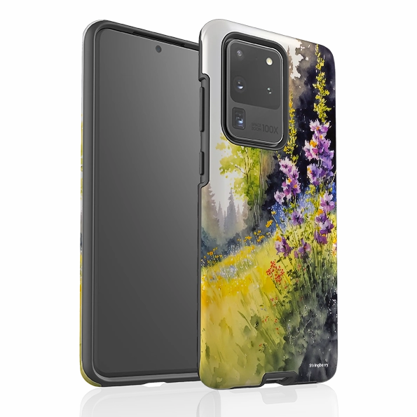 Samsung Tough Case - Crinkle Crags Smooth Texture Pattern Carbon Fiber