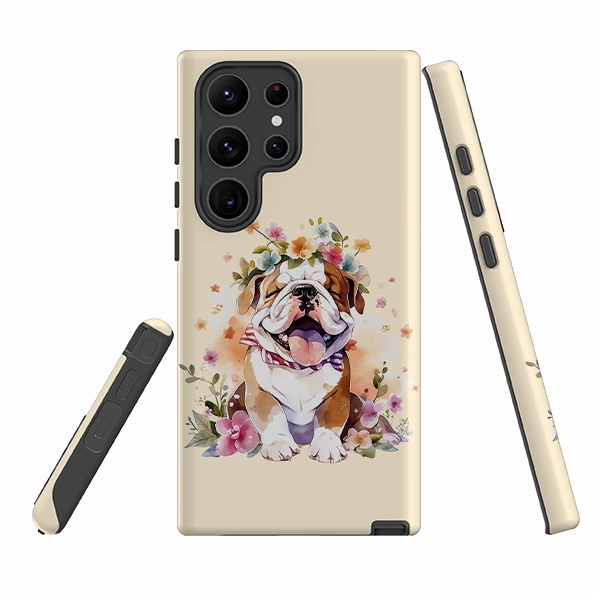 Glossy Texture Layer Vivid Coloration Samsung Tough  Case - Cute Dog F