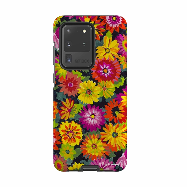 Soft Feel Modern Grip Texture Samsung Tough Case - Dahlia Garden By Sarah Campbell