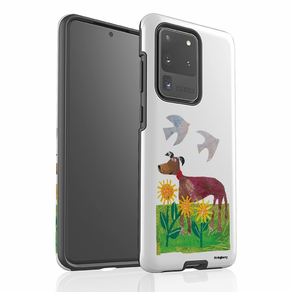 Shock Surface Layer Elegant Design Layer Samsung Tough Case - Days Of Dogs I By Tracey English