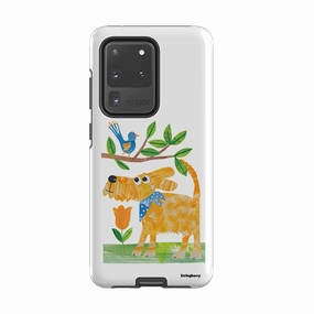 Soft Frame 3D Effect Samsung Tough Case - Days Of Dogs VI By Tracey English