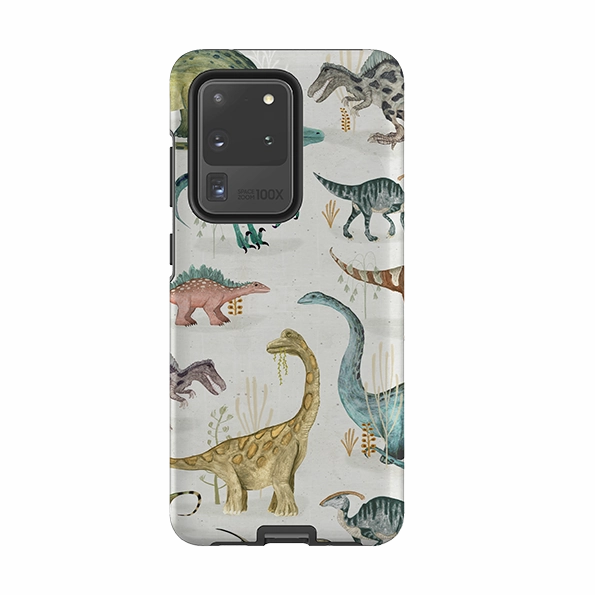 Ergonomic grip Samsung Tough Case - Dinosaur Pastel By Katherine Quinn