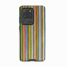 Samsung Tough Case - Flower Patch Stripe By Sarah Campbell Protective Detailing