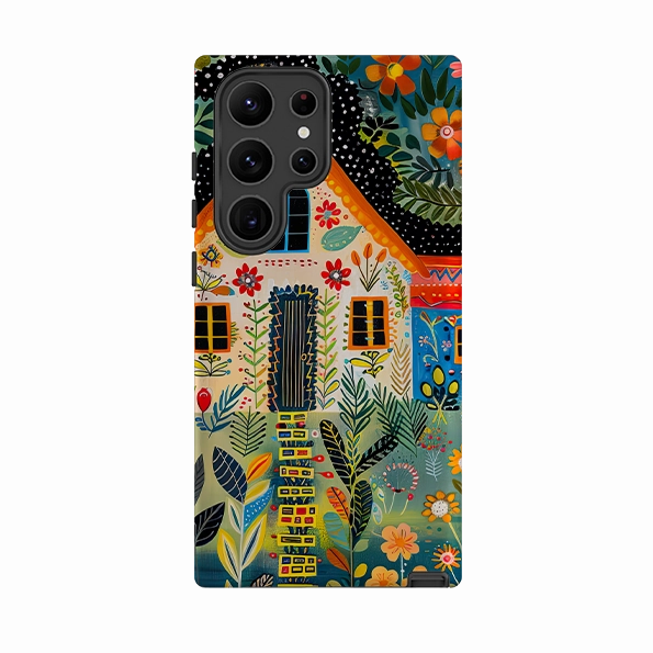 Drop Shield Samsung Tough Case - Folk Art House II