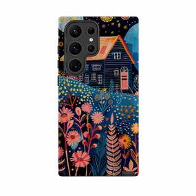 Samsung Tough Case - Folk Art House V Ultra Thin Modern Design
