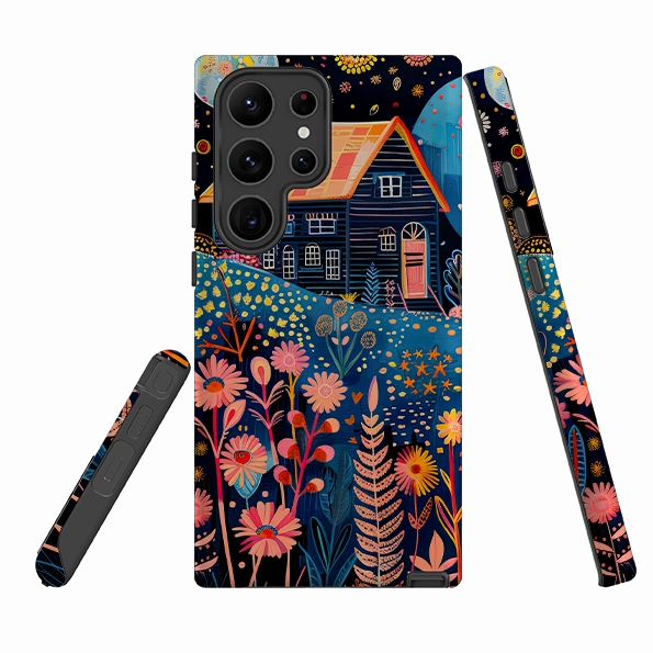 Samsung Tough Case - Folk Art House V Portable Layer Gift Choice