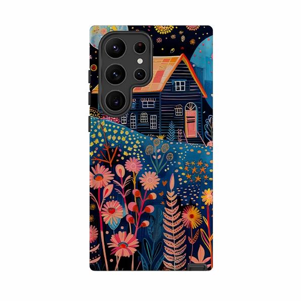 Samsung Tough Case - Folk Art House V Ultra Thin Modern Design