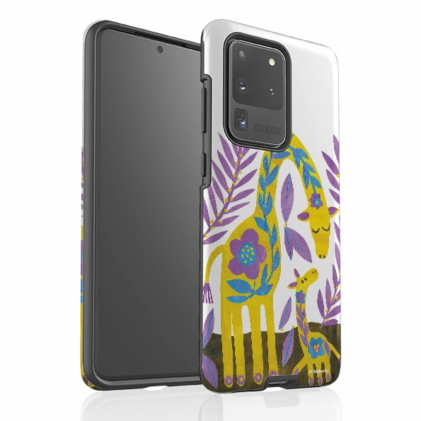 3D Effect Samsung Tough Case - Folk Giraffes By Tracey English
