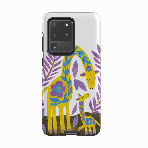 Scratch Resistant Samsung Tough Case - Folk Giraffes By Tracey English