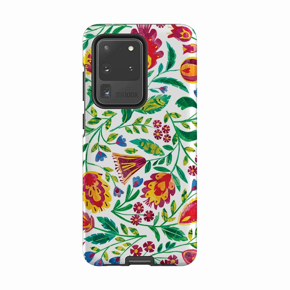 Protective Lining Durable Coating Samsung Tough Case - Folk Pattern By Tracey English
