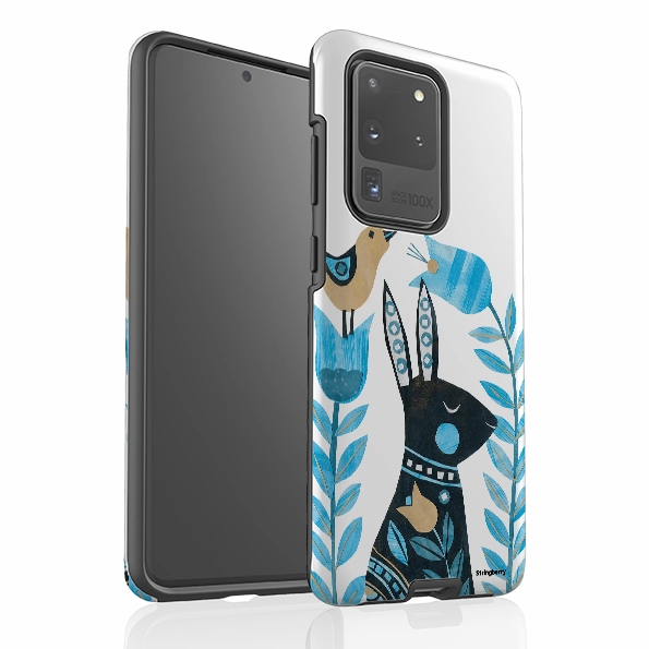 Samsung Tough Case - Folk Rabbit By Tracey English Fashion Texture