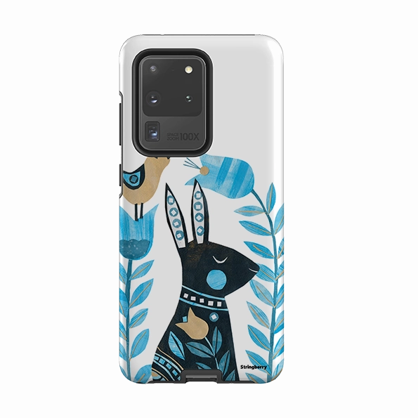 Luxury Texture Design Minimal Pattern Samsung Tough Case - Folk Rabbit By Tracey English