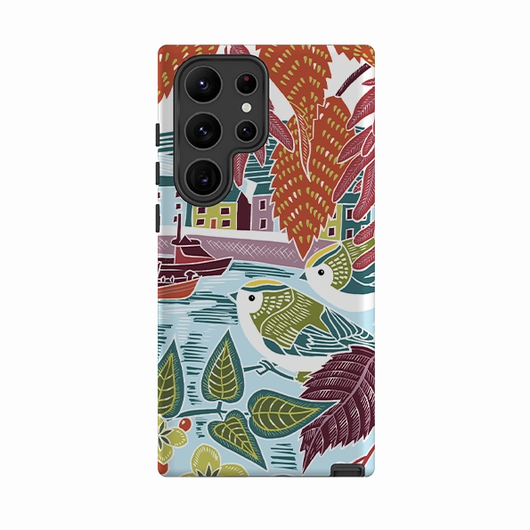 Samsung Tough  Case - Goldcrests Harbour By Kate heiss Premium Texture Layer