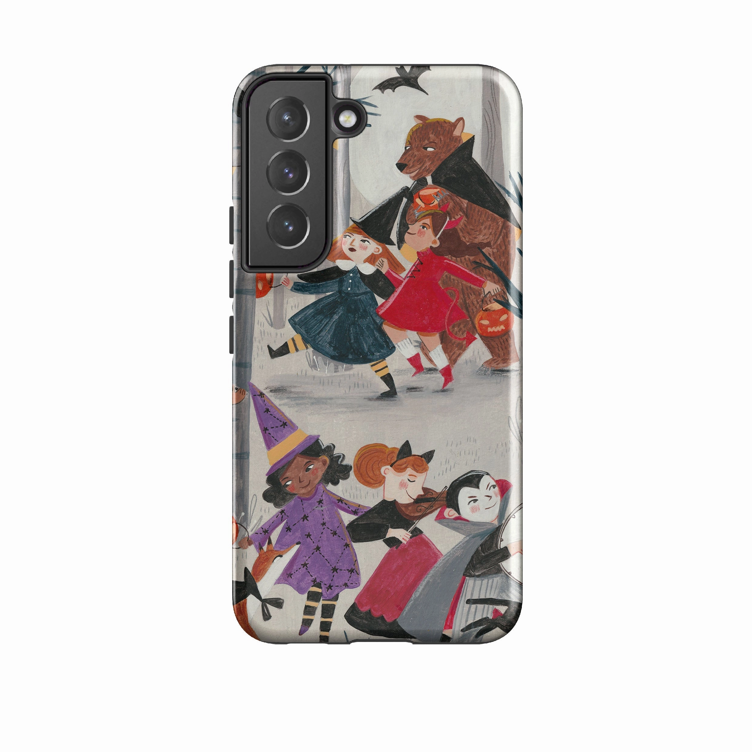 Compact Grip Vivid Finish Samsung Tough Case - Halloween By Caroline Bonne Muller