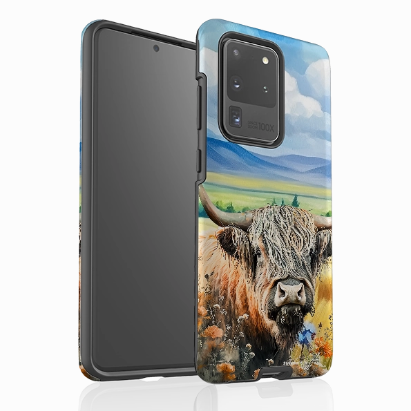 Samsung Tough Case - Highland Cow V Smooth Grip Layer Compact Pattern