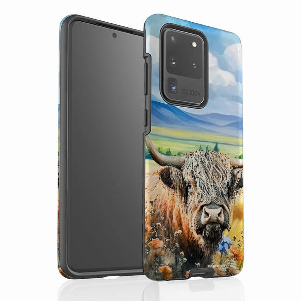 Grip Layer Samsung Tough Case - Highland Cow V