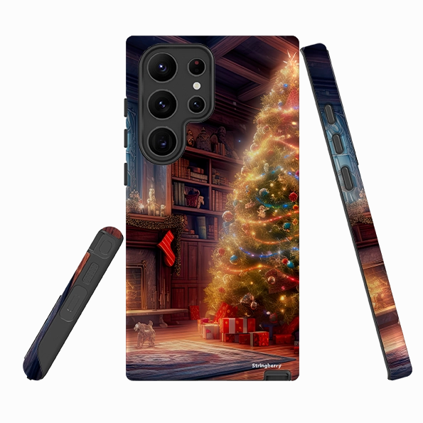 Clear Back Samsung Tough Case - Holly Jolly Christmas II