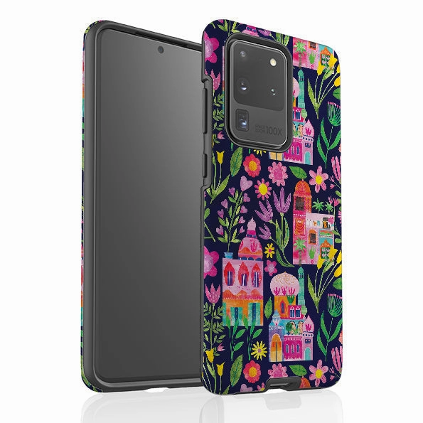 Samsung Tough Case - Indian Summer Dark By Tracey English Flexible Layer Design Non slip grip