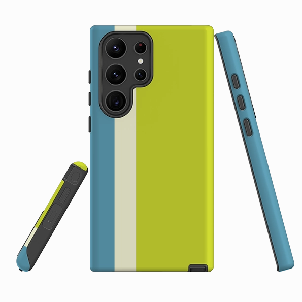 Durable Texture Finish Samsung Tough  Case - Jaipur Chroma Stripe