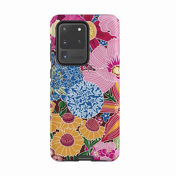 Heat resistant Samsung Tough Case - Jigsaw Floral 2 By kate Heiss