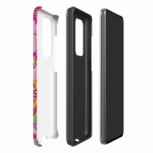 Samsung Tough Case - Jigsaw Floral 2 By kate Heiss Hard Plastic
