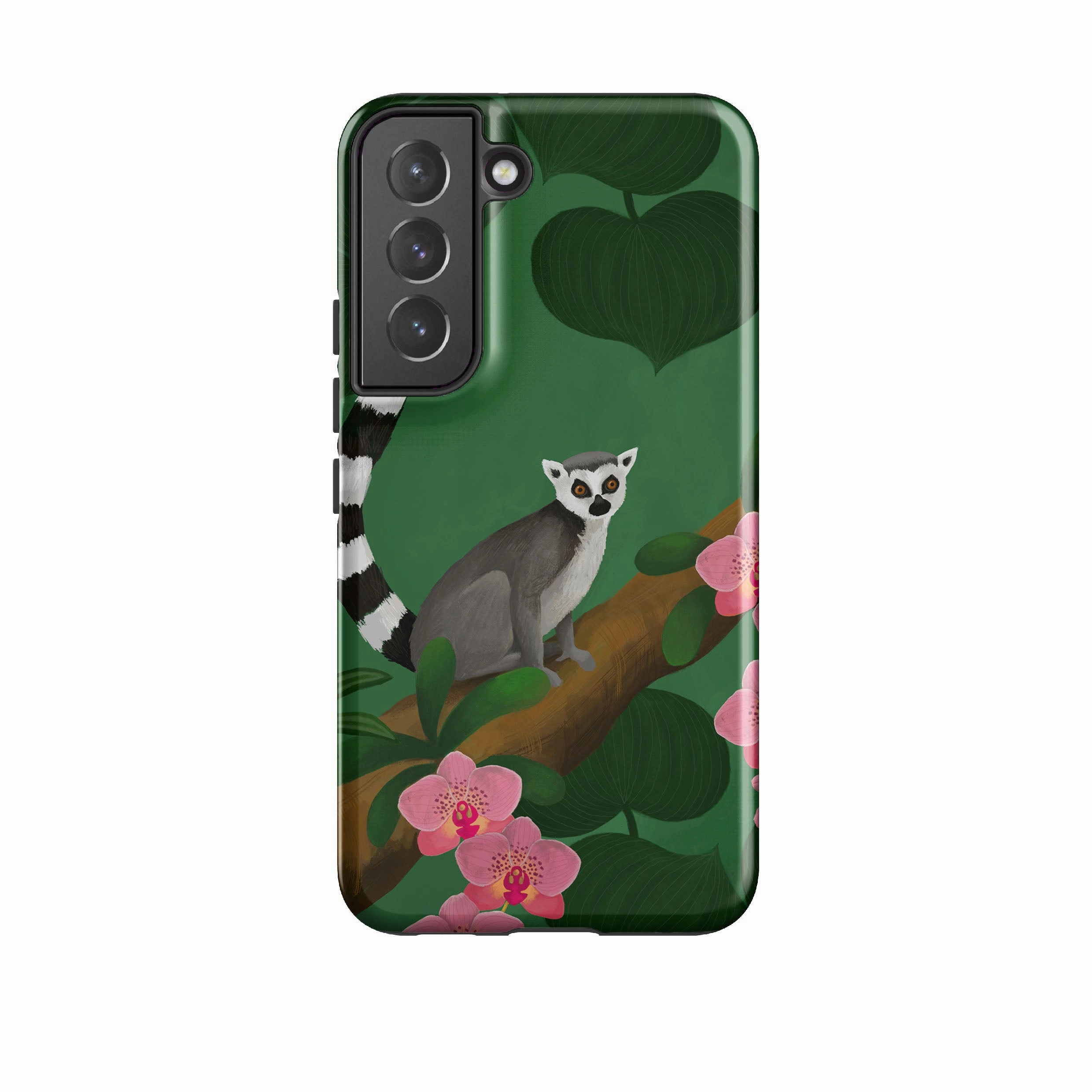 Samsung Tough Case - Lemur And Orchids By Bex Parkin Soft Layered Design