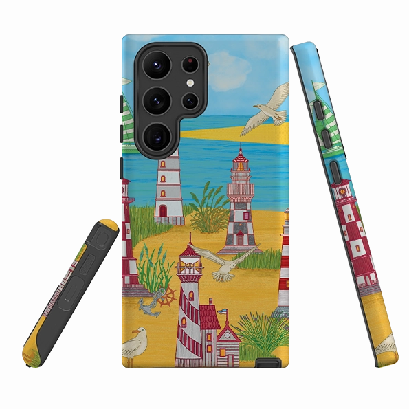 Clear Finish Slim Look Samsung Tough Case - Light House By Natalie Pedetti Prack