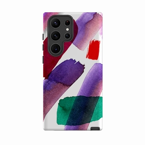 Modern Layer Samsung Tough Case - Lilac Brushes By Kitty Joseph