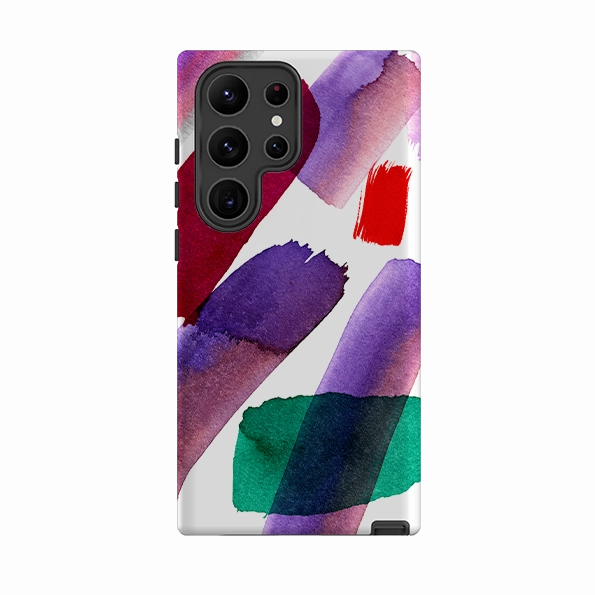Modern Layer Samsung Tough Case - Lilac Brushes By Kitty Joseph