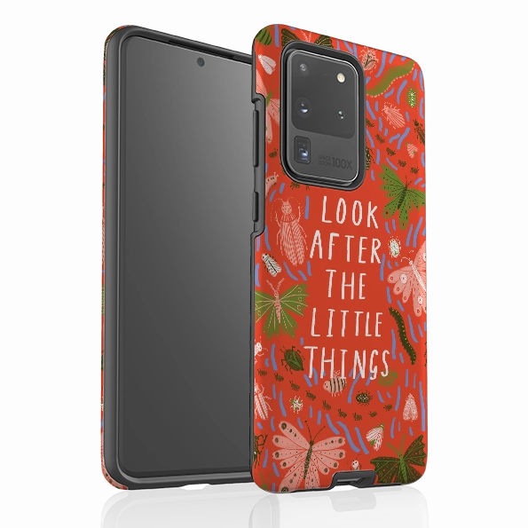 Samsung Tough Case - Little Things Orange By Lee Foster Wilson Durable Coating Hybrid Material Build