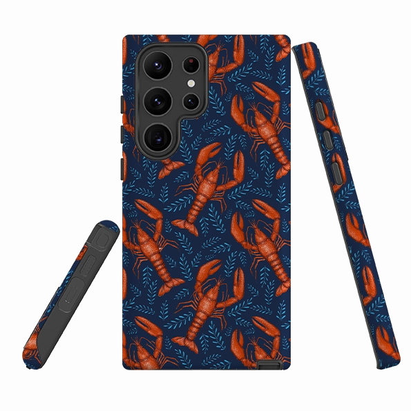 Matte Surface metal frame Samsung Tough Case - Lobster II By Catherine Rowe