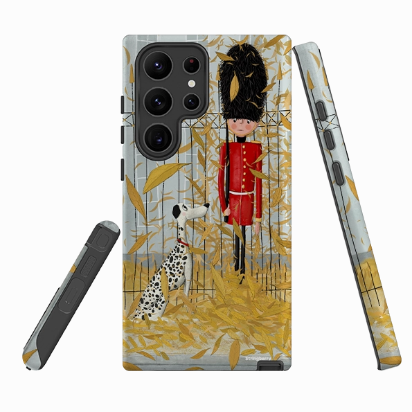 Minimal Build Texture Samsung Tough Case - London In Leaves By Maja Lindberg