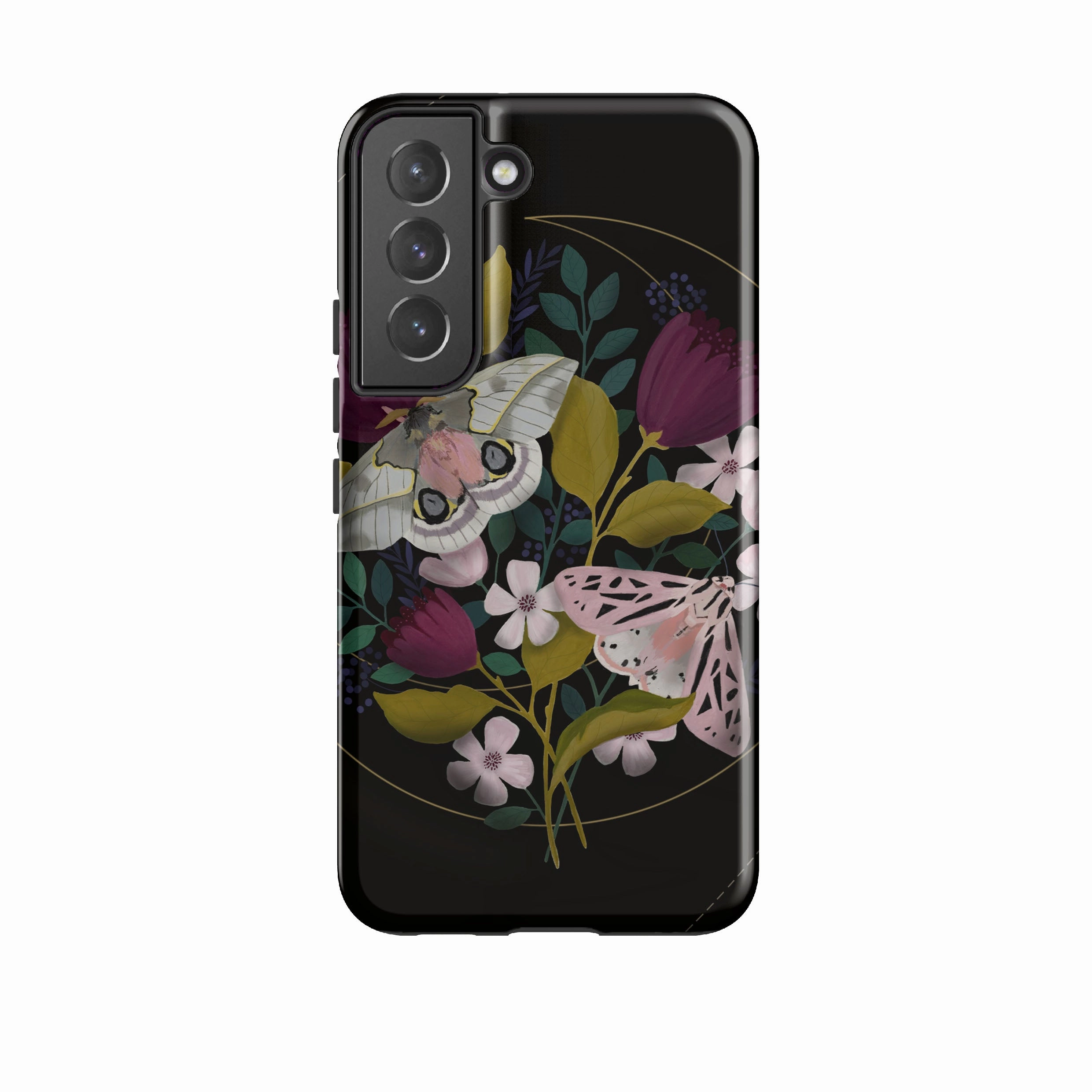 Outdoor Adventure Clear View Samsung Tough Case - Moon Moths By Bex Parkin
