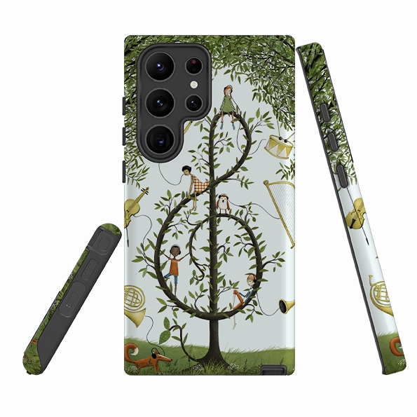 High-End Detail Edge Protection Samsung Tough Case - Music Tree By Maja Lindberg