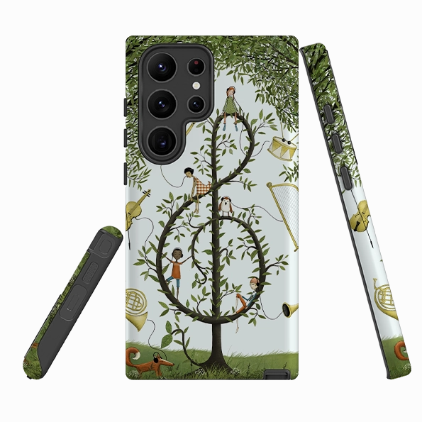 Camera Protection Compact Structure Samsung Tough Case - Music Tree By Maja Lindberg