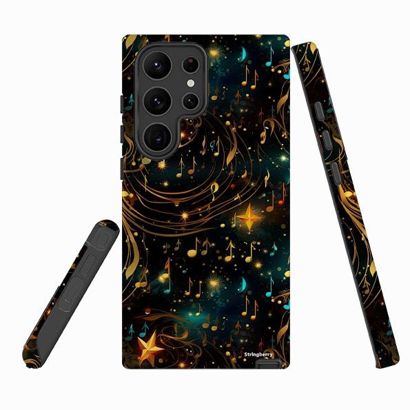 Soft Finish Layer Samsung Tough Case - Musical Stars II