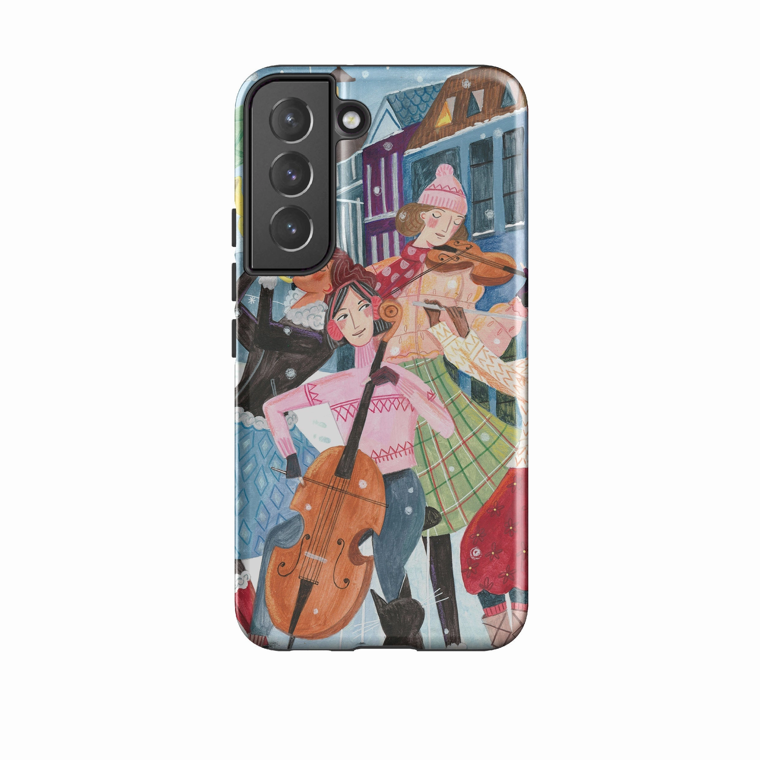 Protective Edge Classic Frame Samsung Tough Case - Musical Winter By Caroline Bonne Muller