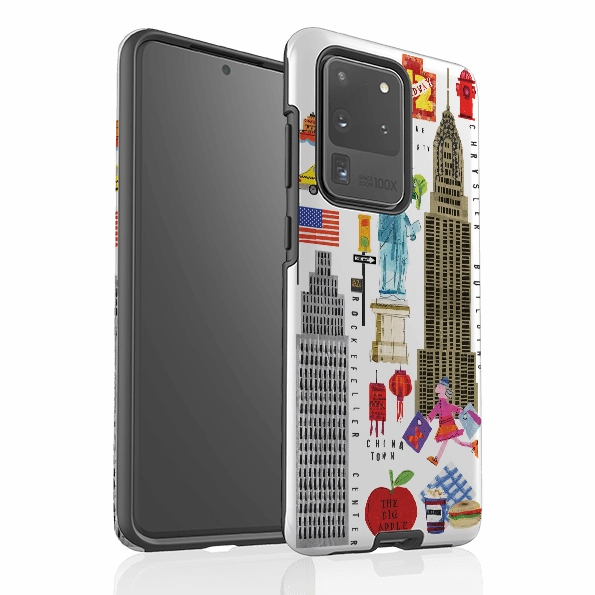 Perfect Fit Flexible Feel Samsung Tough Case - New York Icons By Tracey English